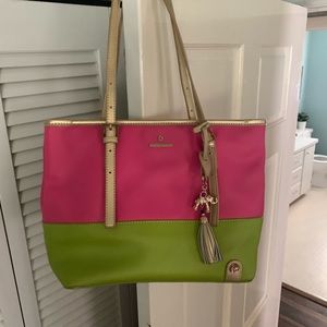 Spartina.  Pink/lime green